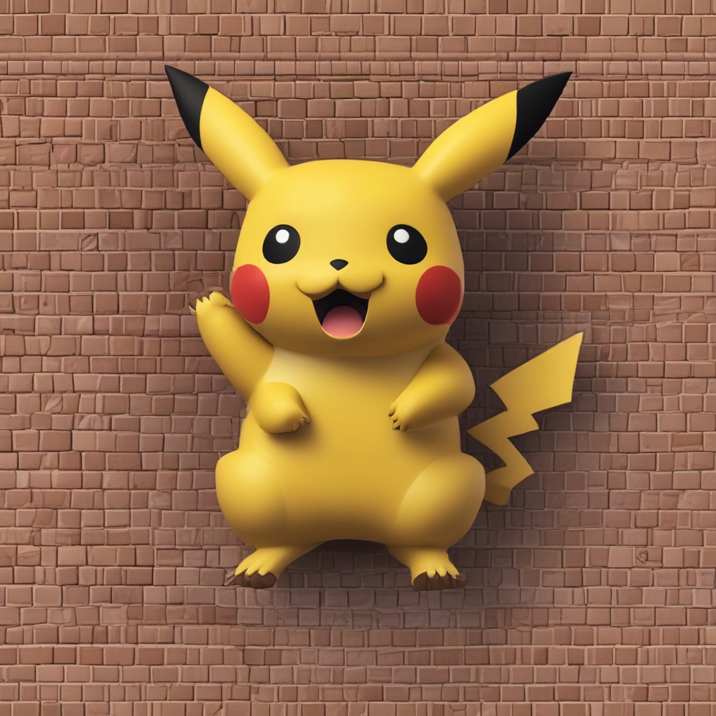3D rendering of Pikachu